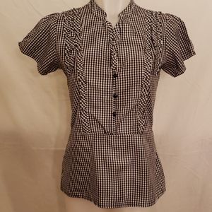 💥3 for $40💥 OHAYO! Cotton Gingham Print Blouse